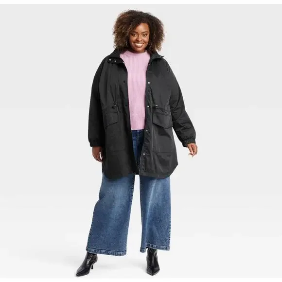 Women's Rain Jacket - Ava & Viv 1X - Picture 3 of 4